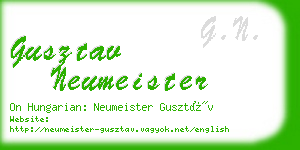 gusztav neumeister business card